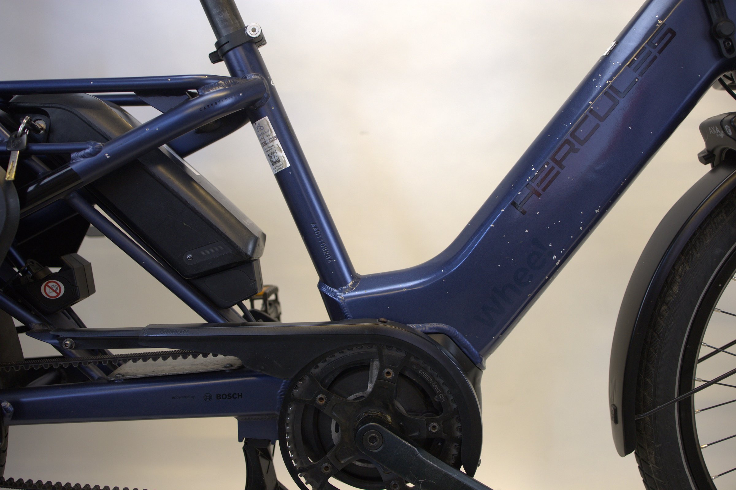 HERCULES ROB FAMILY (457 km) med barnesete, vinterdekk, kurv og fothviler