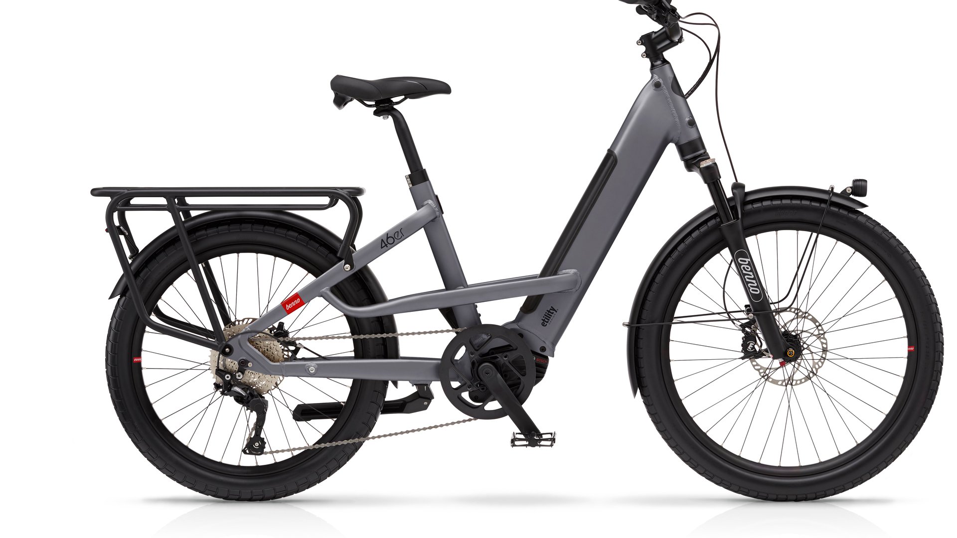 2023 Benno 46er 10D CX500 Powertube EVO1 - Anthracite Gray med ekstrautstyr montert.