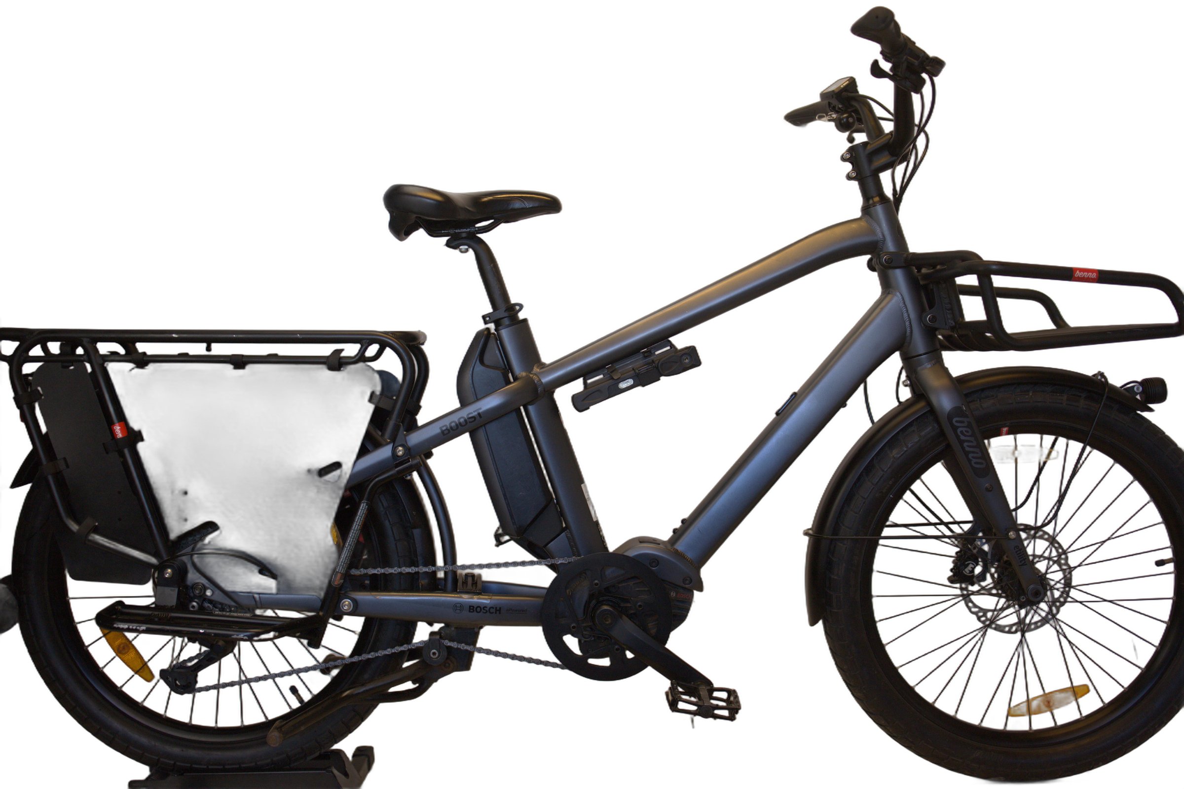 Benno Boost 10D CX500 med  frontbærer, fothvilere og foldelås