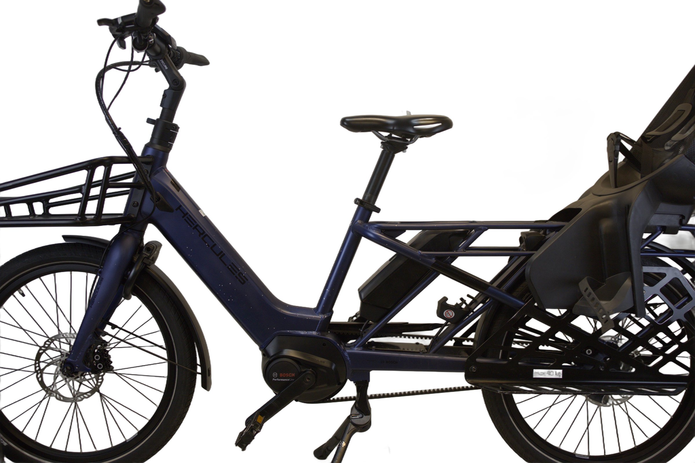 HERCULES ROB FAMILY (1437 km) med barnesete og vinterdekk, kurv og fothviler bak