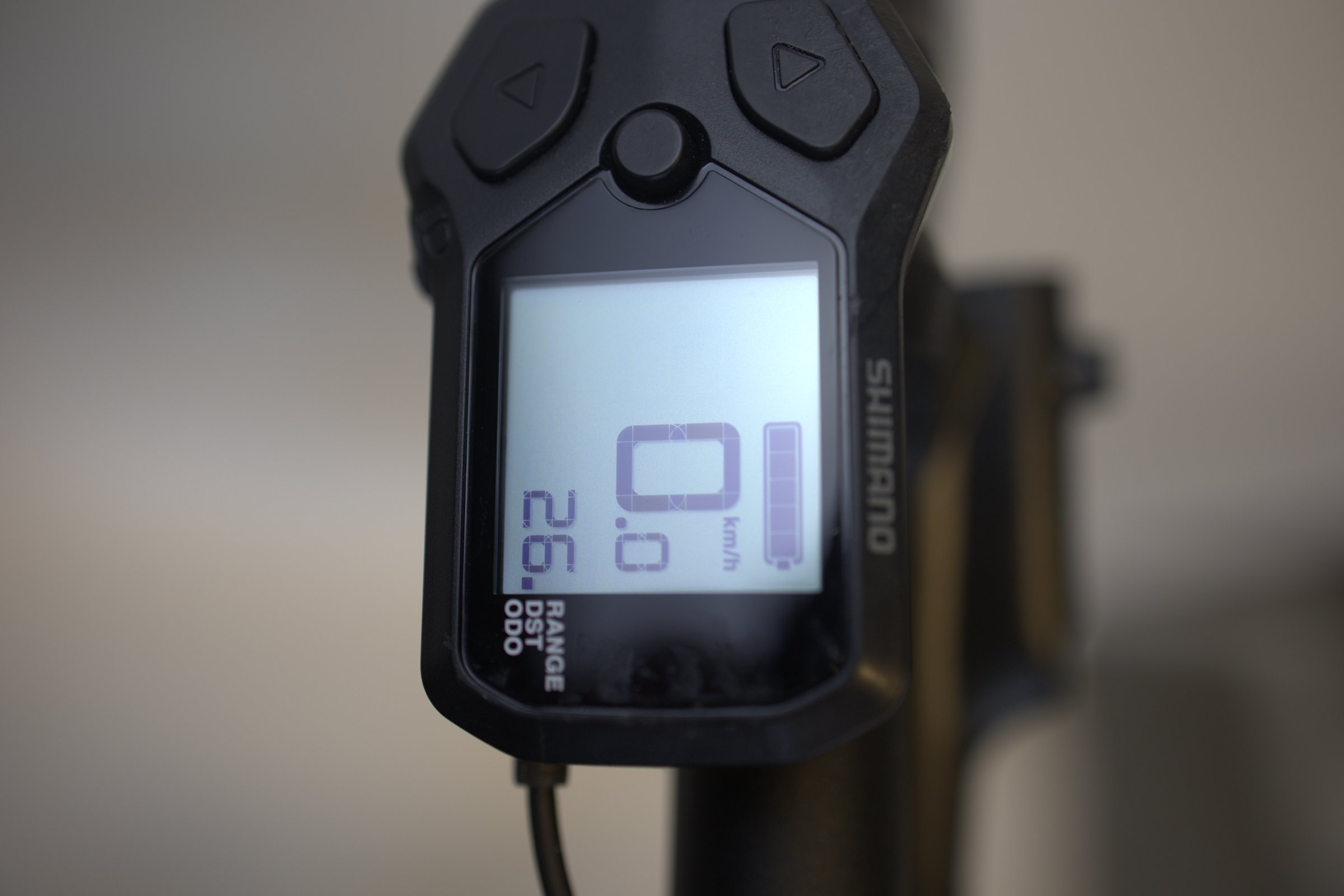 Svart Merida eSPRESSO 300 SE EQ skjermvisning av data.