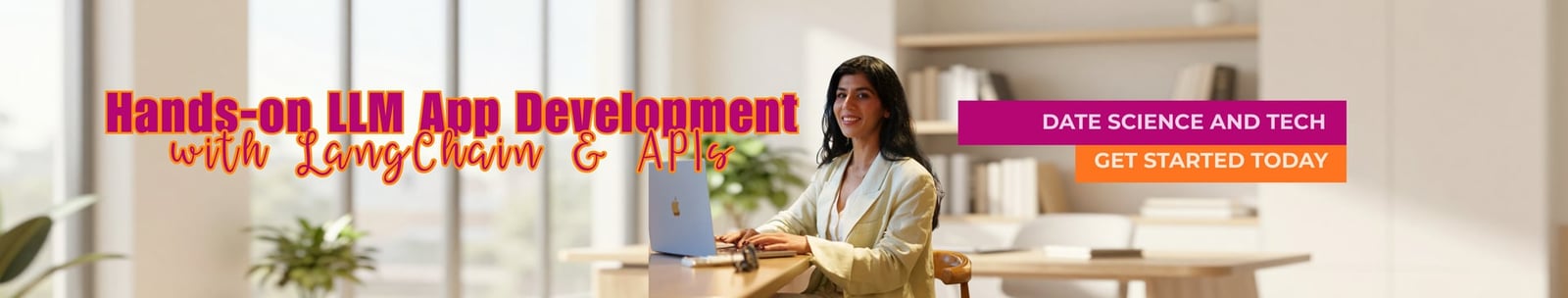 Hands-on LLM App Development with LangChain & APIs banner