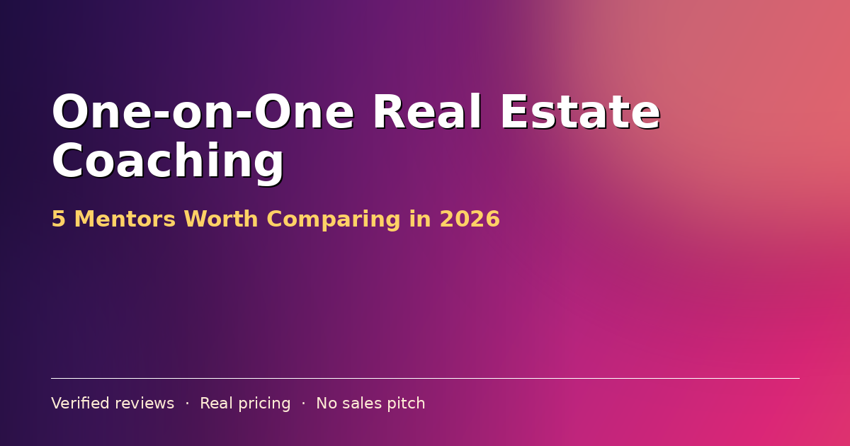 One-on-One Real Estate Coaching