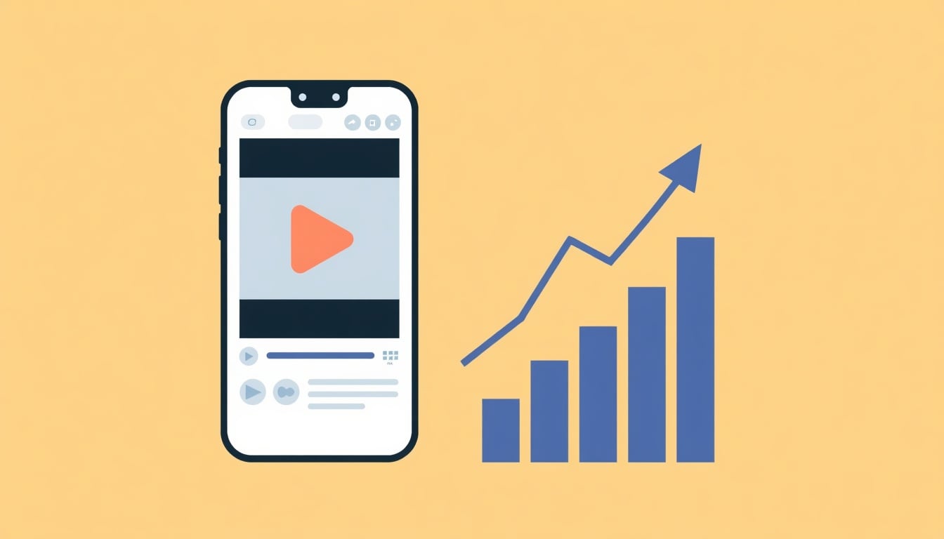 Illustration representing short-form video growth in the 2026 content creation economy