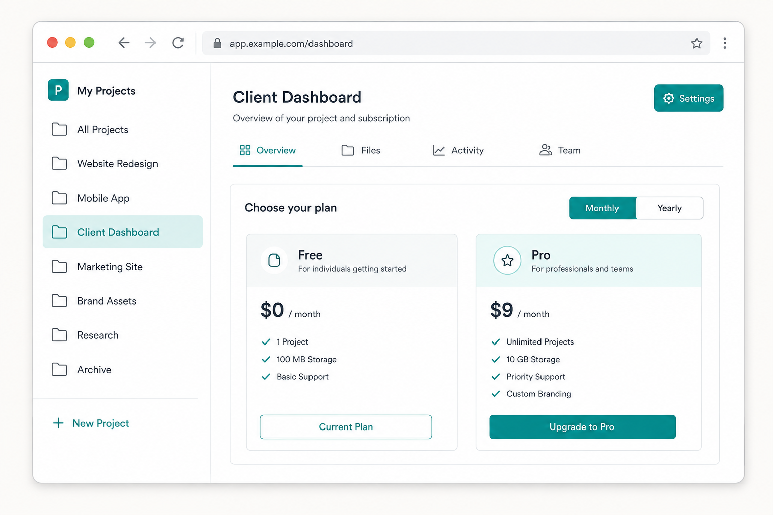 Claude Projects dashboard showing free and paid plan options for creating AI workspaces"