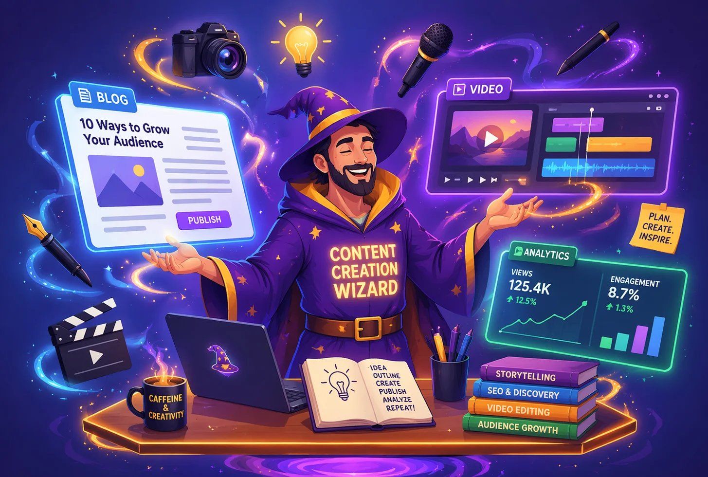 Become a CONTENT CREATOR in 3 hours using AI banner