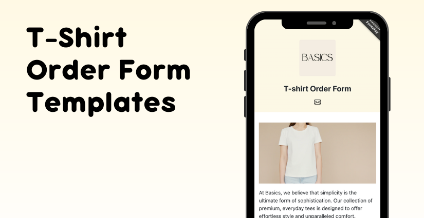 Cover image for T-Shirt Order Form Template