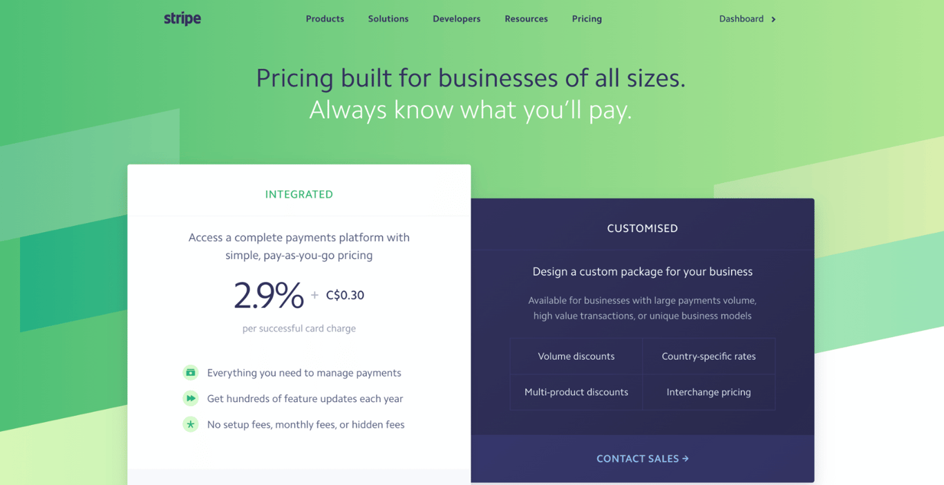 Stripe pricing