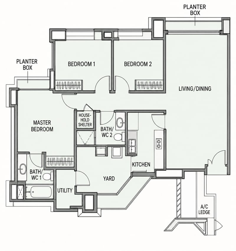 The Gardens at Bishan – floor plan