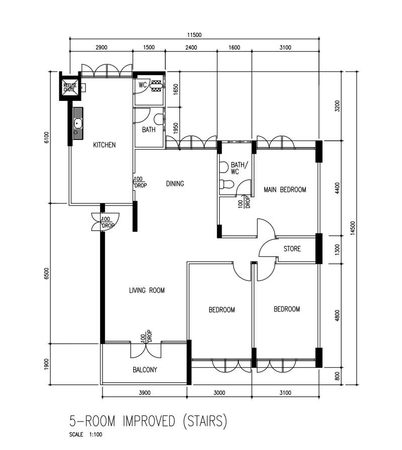 642 Ang Mo Kio Avenue 5 – floor plan