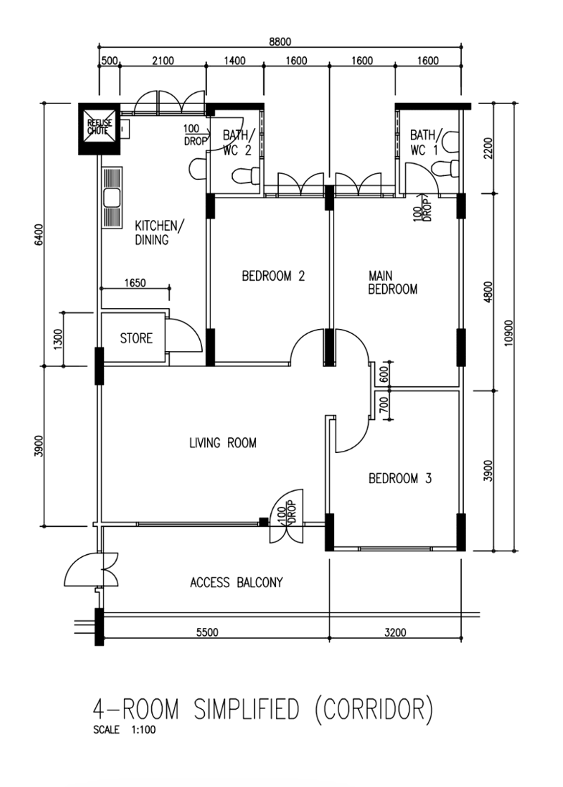 288 Yishun Avenue 6 – floor plan