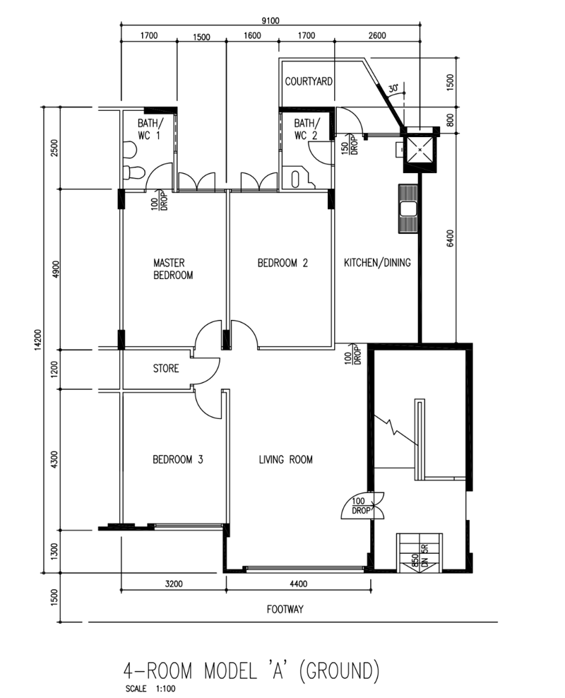 435 Jurong West Street 42 – floor plan