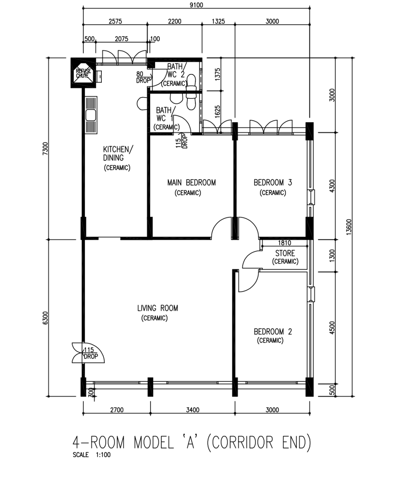662 Yishun Avenue 4 – floor plan