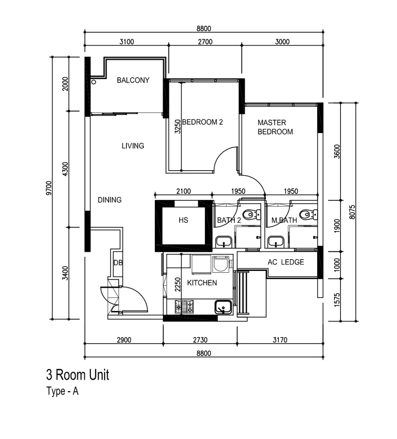 138A Yuan Ching Road – floor plan