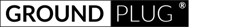 GroundPlug® Easy Mounting SystemTM Logo. The GroundPlug® logo. The word "GROUND" is in bold, black letters on a white rectangular background on the left. The word "PLUG" is in white, outlined letters on a black rectangular background on the right. A registered trademark symbol (®) is in the upper right corner of the black rectangle.