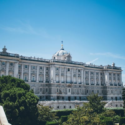 Elegant facade of Madrid's Royal Palace