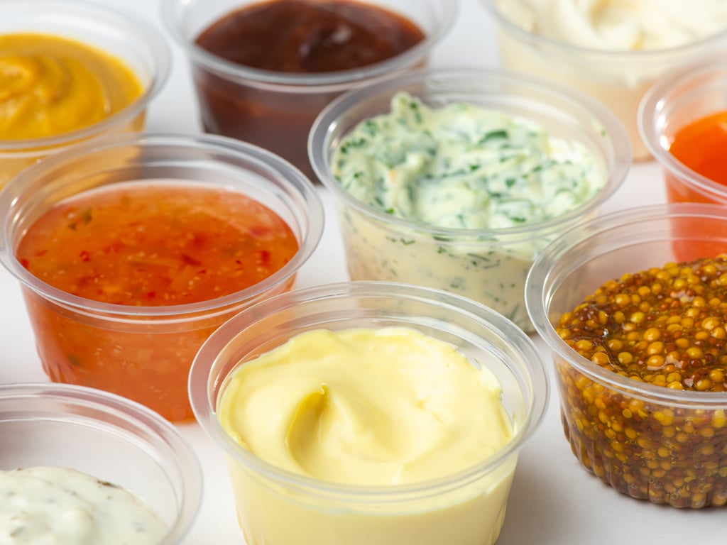 Containers with food