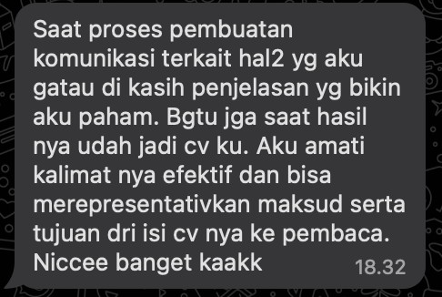 Image 2 for Testimoni teman CV