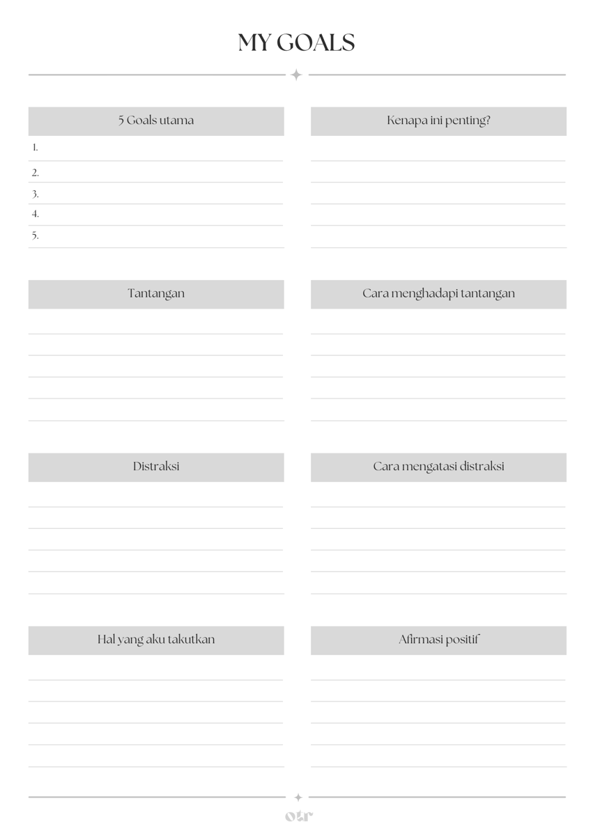 Image 0 for 3 Jenis Template Goal Planner (A4)