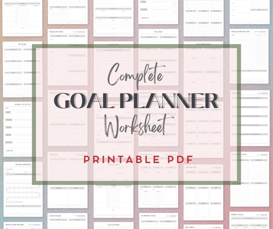 image for [E-BOOK] Complete Goal Planner Worksheet (25 pages) button