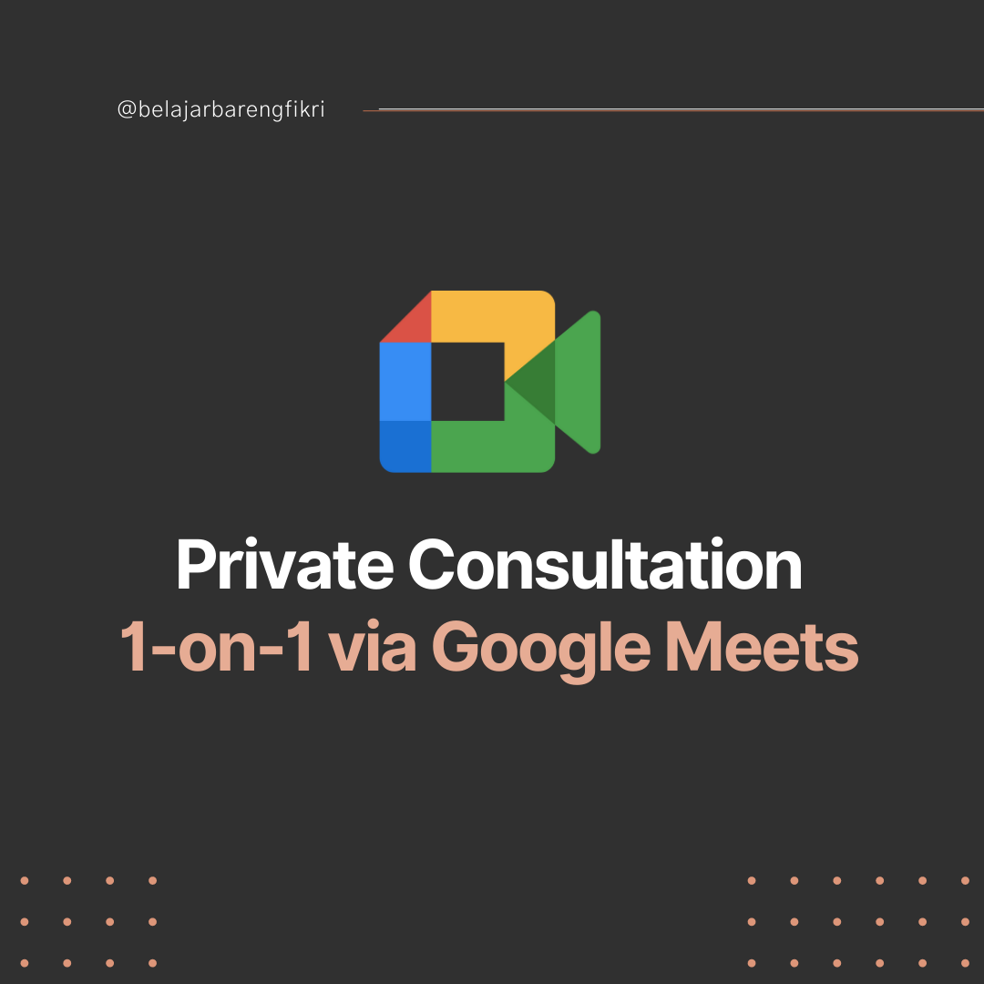 image for [PROMO 50%] Private Concultation 1-on-1 via Google Meet 🧑🏻‍💻 button