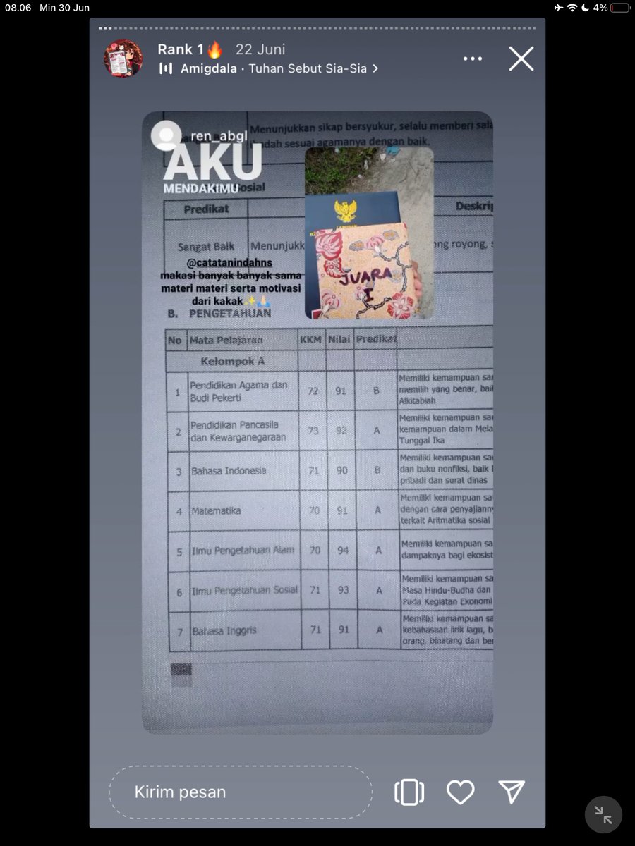 Image for FOTO KORBAN KECANDUAN BELAJAR PAKE "CATATAN INDAH" (GESER GAMBAR/CEK HIGHLIGHT IG CATATANINDAHNS BAGIAN "RANK 1"