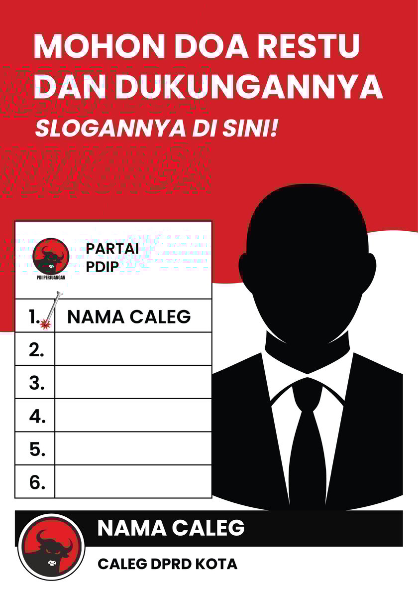 image for Spanduk Caleg PDIP button