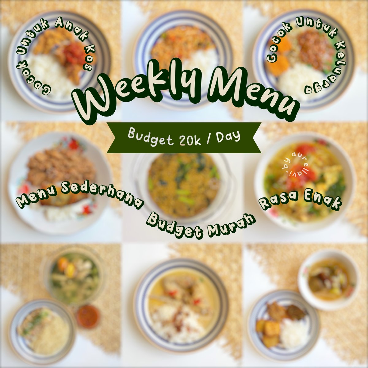 image for Weekly Menu Budget 20k/Day button