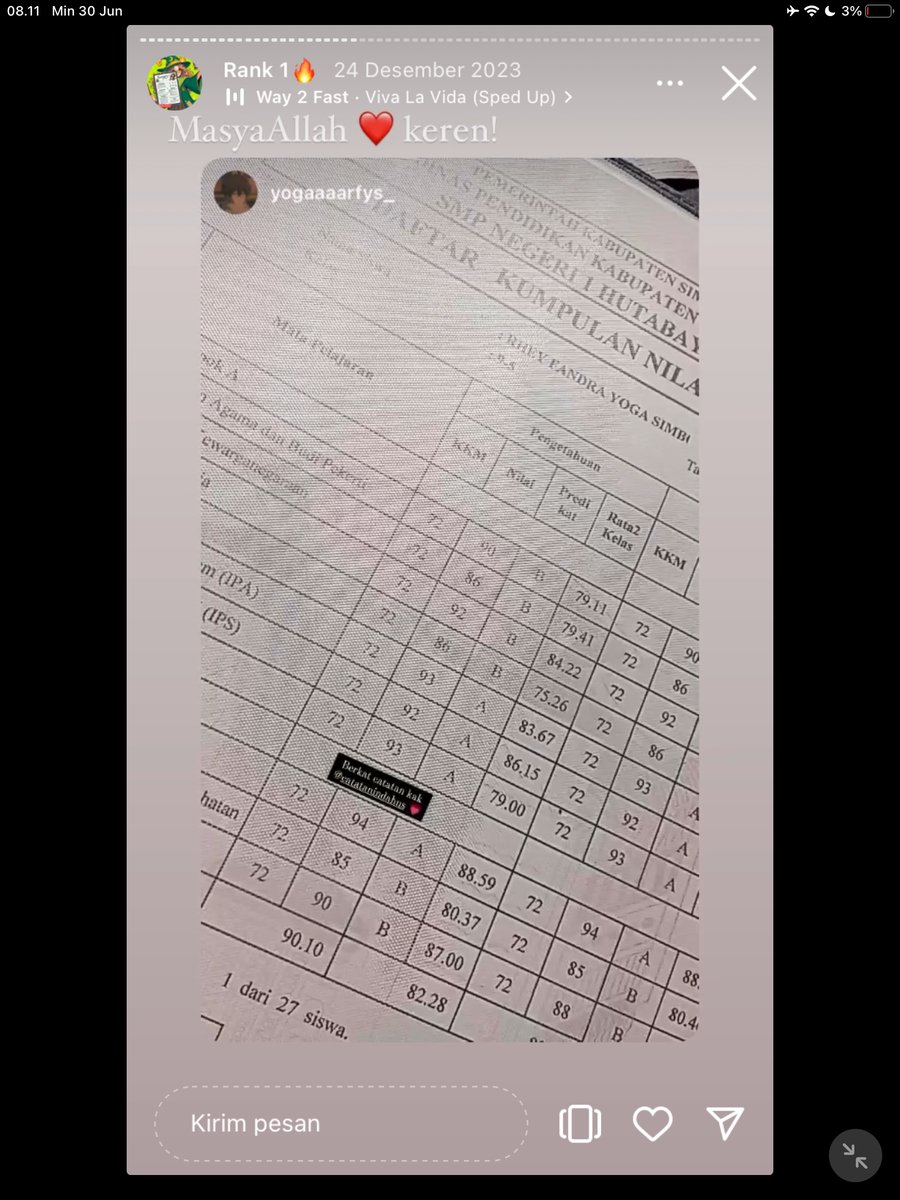 Image for FOTO KORBAN KECANDUAN BELAJAR PAKE "CATATAN INDAH" (GESER GAMBAR/CEK HIGHLIGHT IG CATATANINDAHNS BAGIAN "RANK 1"