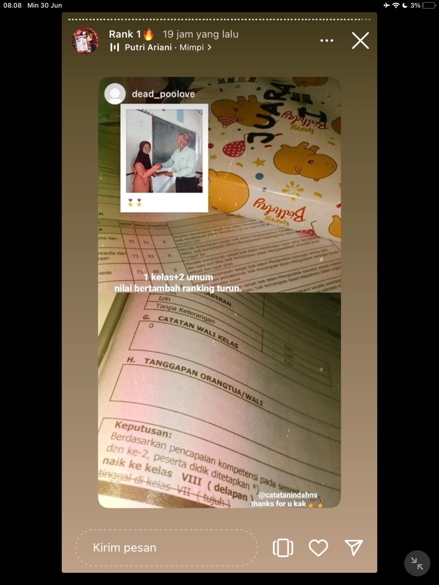 Image for FOTO KORBAN KECANDUAN BELAJAR PAKE "CATATAN INDAH" (GESER GAMBAR/CEK HIGHLIGHT IG CATATANINDAHNS BAGIAN "RANK 1"