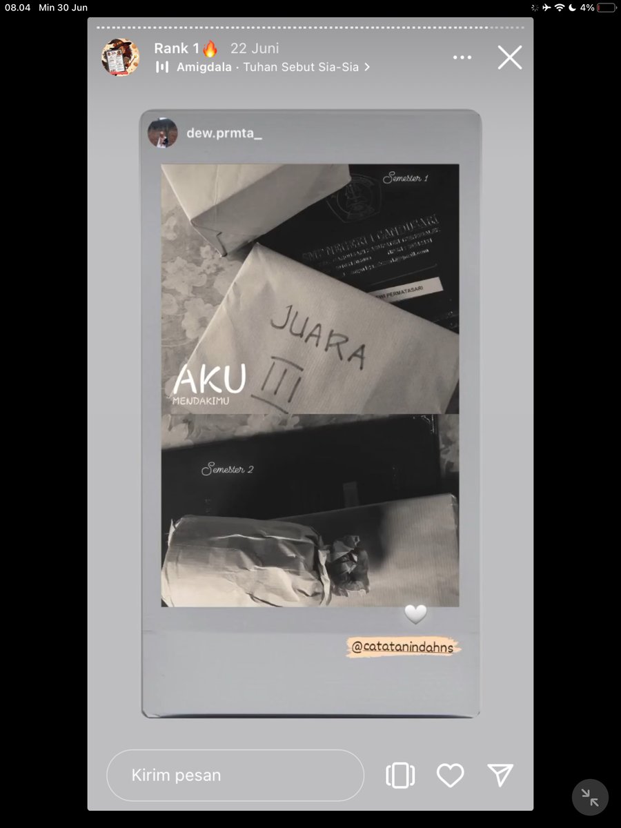 Image for FOTO KORBAN KECANDUAN BELAJAR PAKE "CATATAN INDAH" (GESER GAMBAR/CEK HIGHLIGHT IG CATATANINDAHNS BAGIAN "RANK 1"