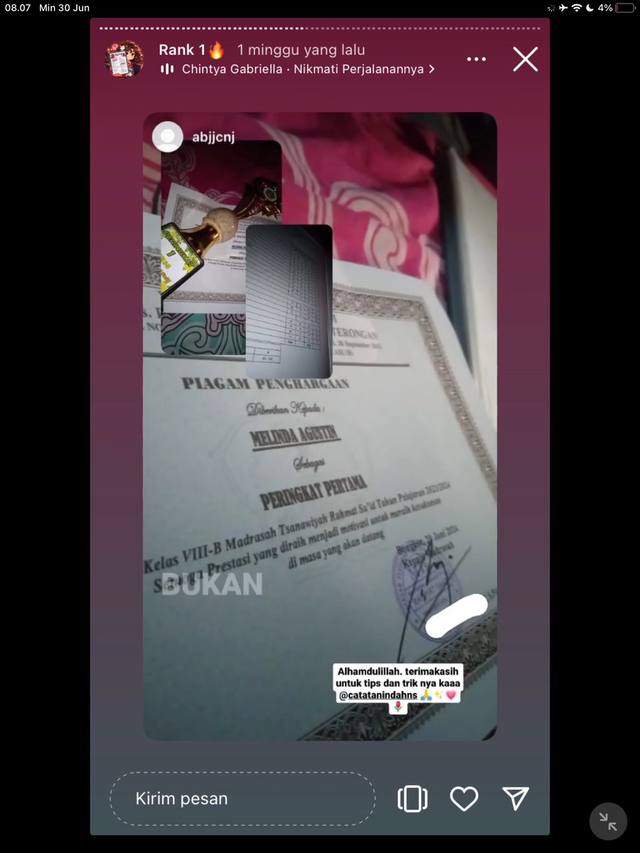 Image for FOTO KORBAN KECANDUAN BELAJAR PAKE "CATATAN INDAH" (GESER GAMBAR/CEK HIGHLIGHT IG CATATANINDAHNS BAGIAN "RANK 1"