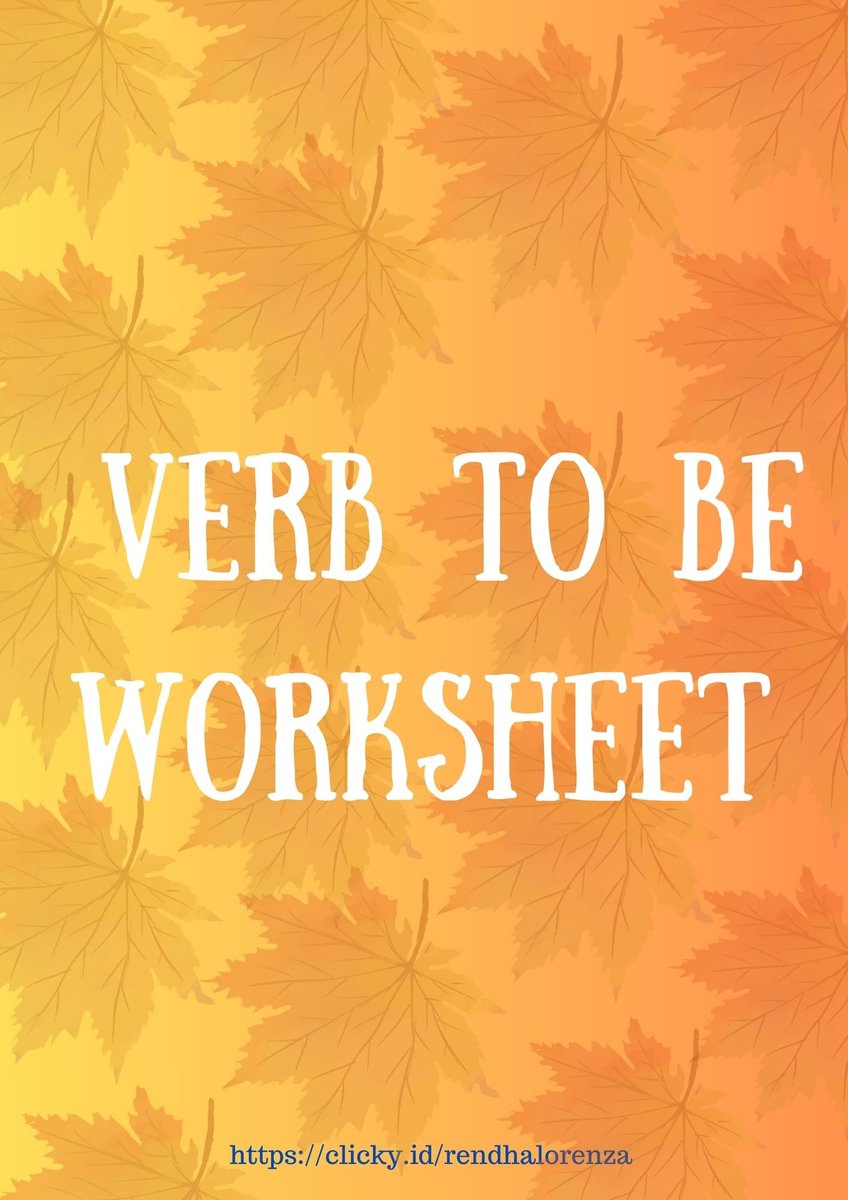 image for VERB TO BE WORKSHEET button