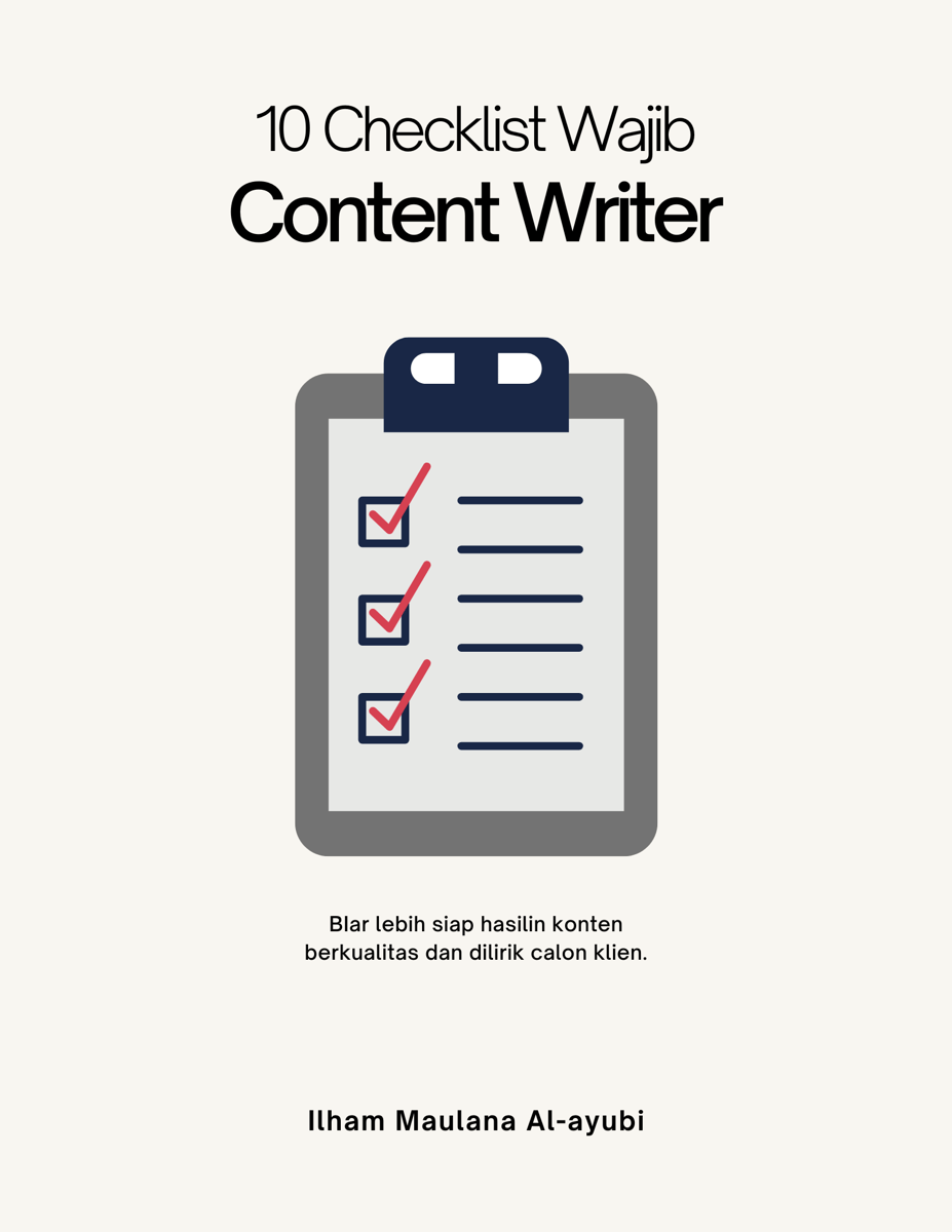 image for [FREE] 10 Checklist Wajib Content Writer button