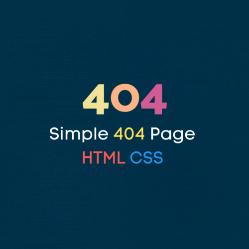 image for Simple 404 Page using HTML CSS button