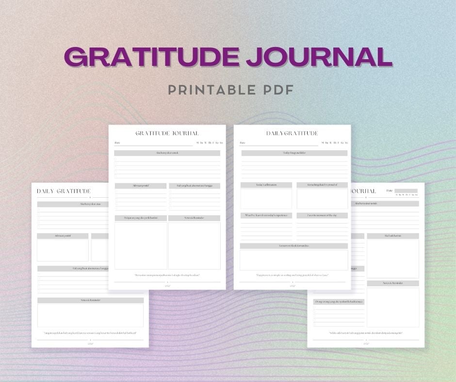 image for Gratitude Journal Templates (4 templates) button