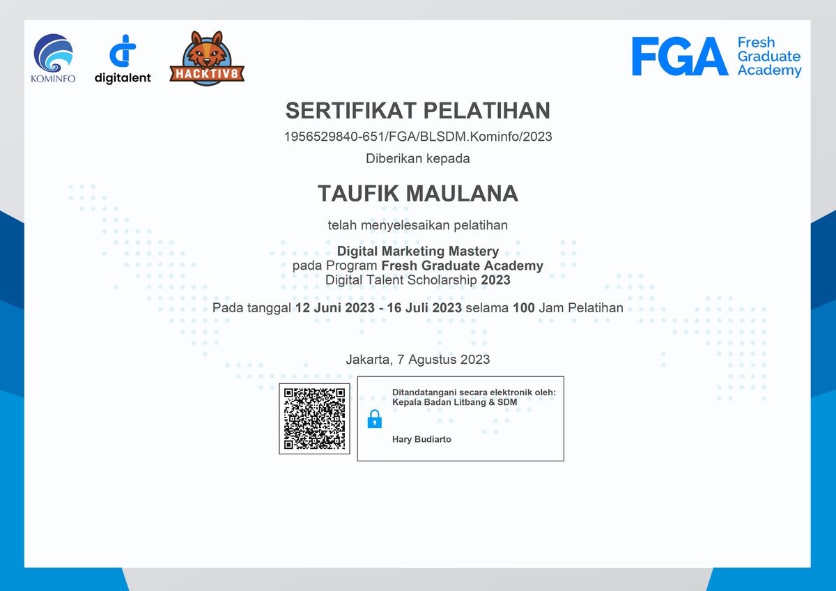 Image for Our Sertification