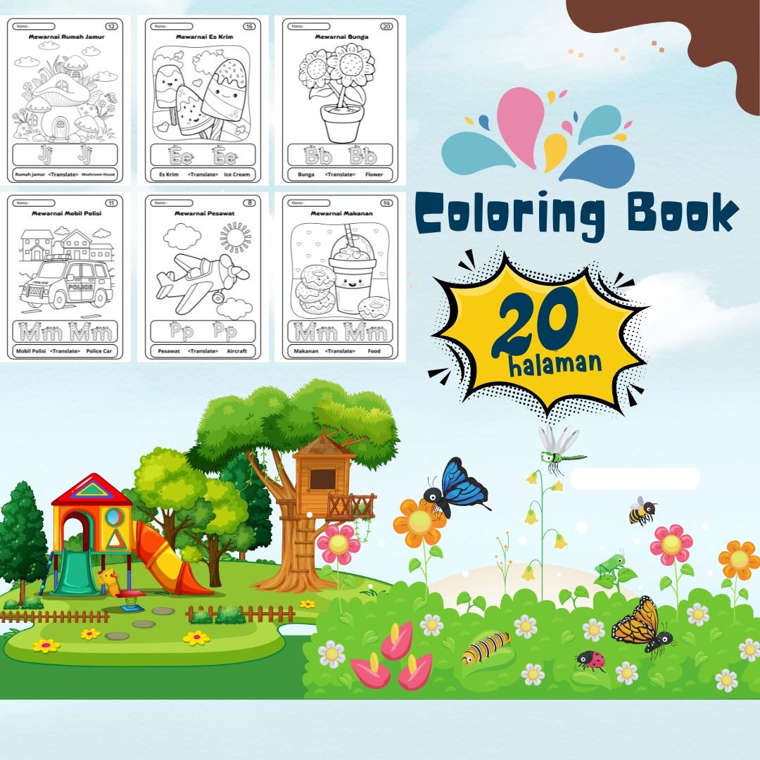 image for E-Book Coloring Book 20 Halaman 5K button
