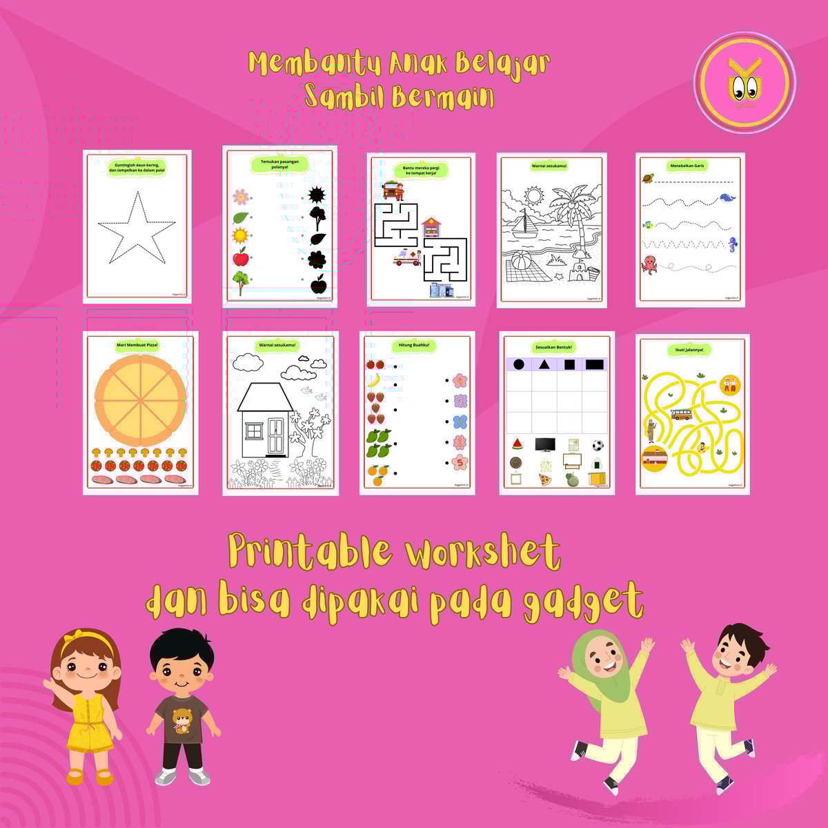 image for [Worksheet] PAUD - Produk 1 button