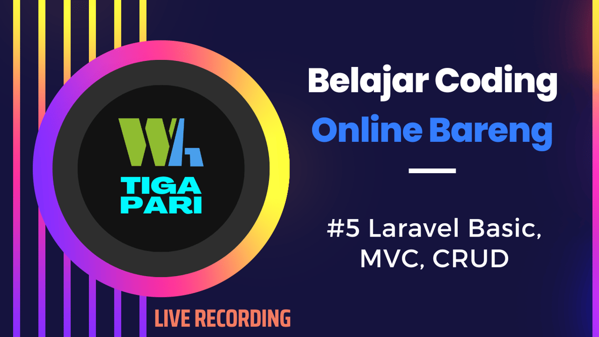 image for #5 Fast track Laravel Basic, MVC, dan CRUD button