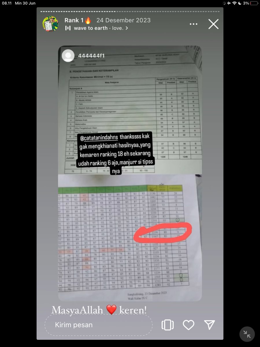 Image for FOTO KORBAN KECANDUAN BELAJAR PAKE "CATATAN INDAH" (GESER GAMBAR/CEK HIGHLIGHT IG CATATANINDAHNS BAGIAN "RANK 1"