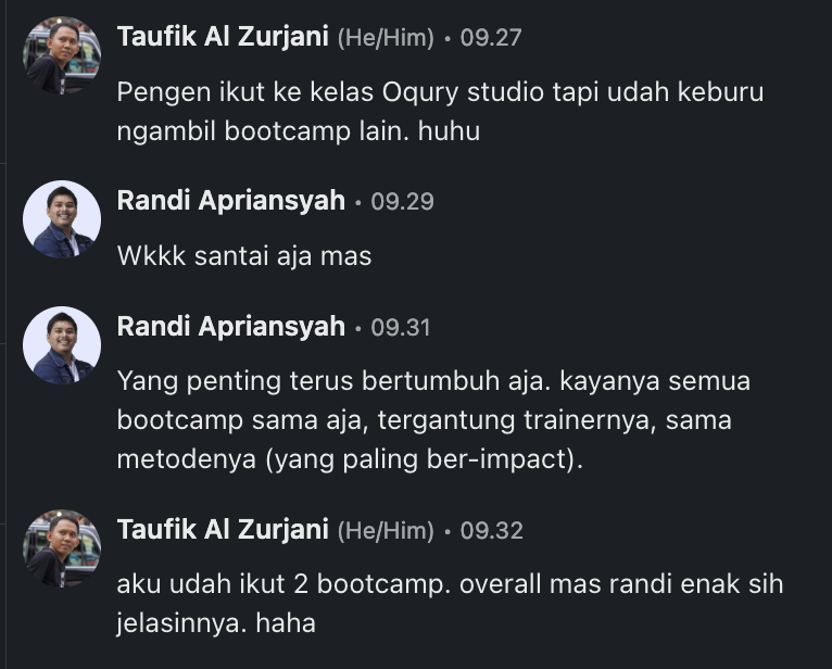 Image 0 for Beberapa Testimoni dan Proyek dengan Peserta Sebelumnya