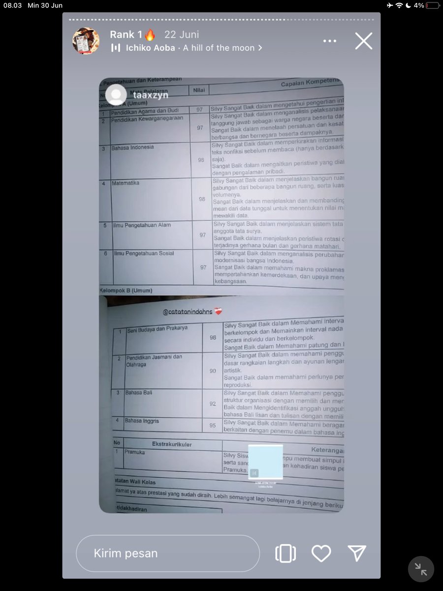 Image for FOTO KORBAN KECANDUAN BELAJAR PAKE "CATATAN INDAH" (GESER GAMBAR/CEK HIGHLIGHT IG CATATANINDAHNS BAGIAN "RANK 1"