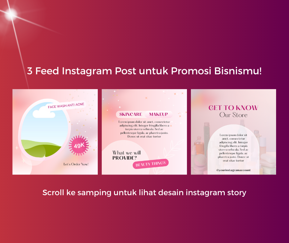 image for [FREE] Design Instagram Post & Story Business Promotion Canva Template 🎀 button