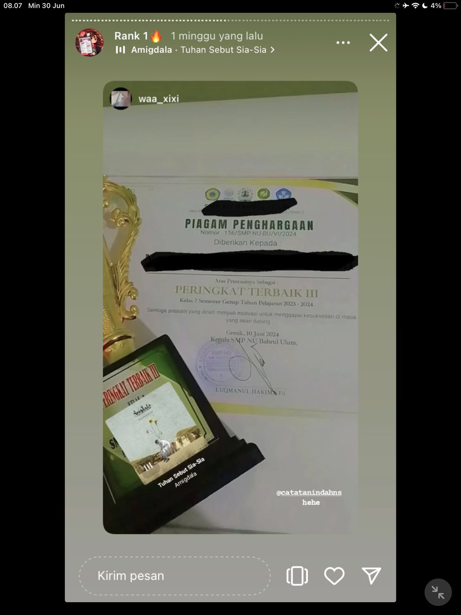 Image for FOTO KORBAN KECANDUAN BELAJAR PAKE "CATATAN INDAH" (GESER GAMBAR/CEK HIGHLIGHT IG CATATANINDAHNS BAGIAN "RANK 1"