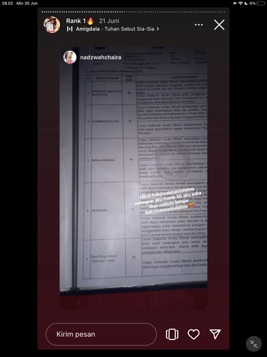 Image for FOTO KORBAN KECANDUAN BELAJAR PAKE "CATATAN INDAH" (GESER GAMBAR/CEK HIGHLIGHT IG CATATANINDAHNS BAGIAN "RANK 1"