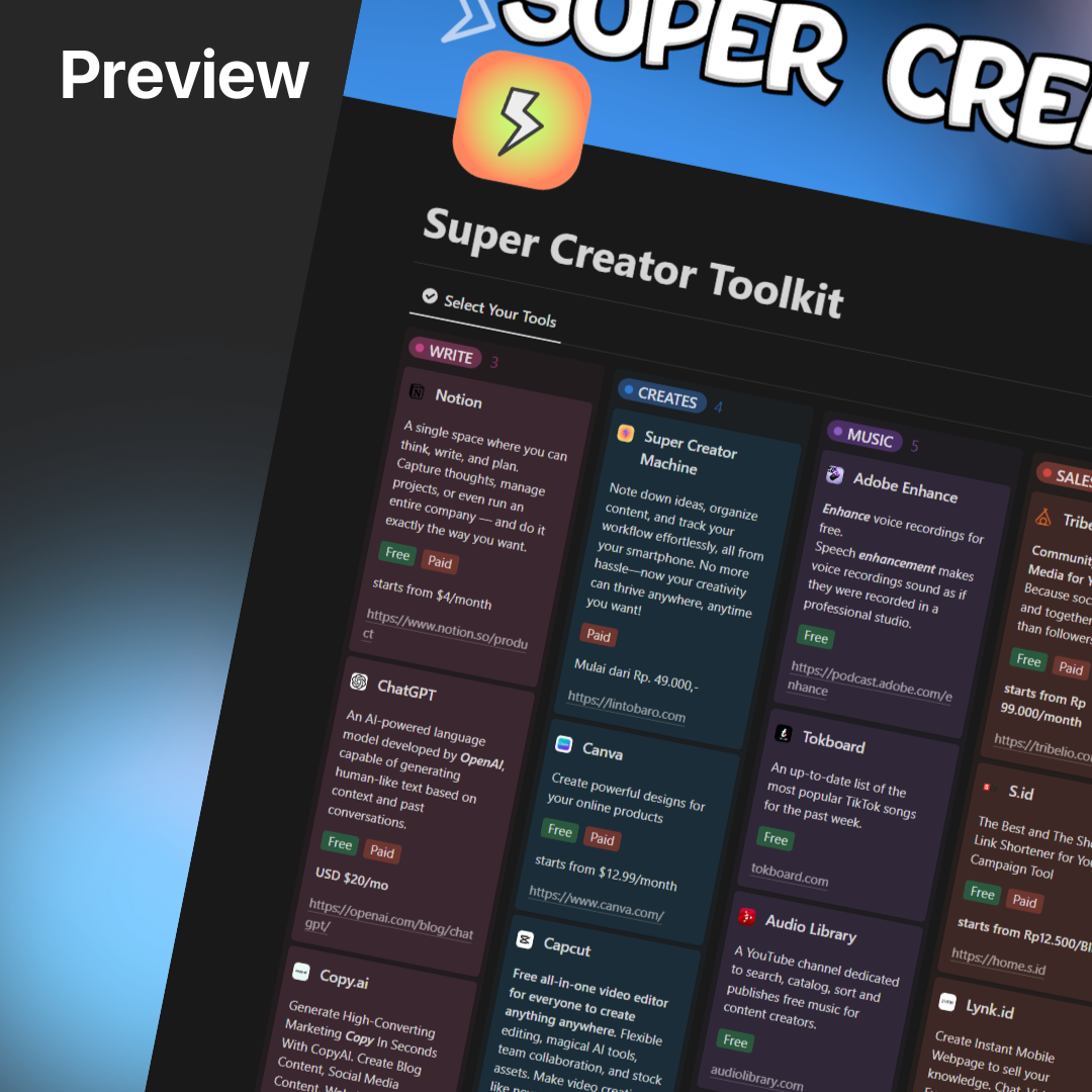 Highlight image 2 for [FREE] Super Creator Toolkit