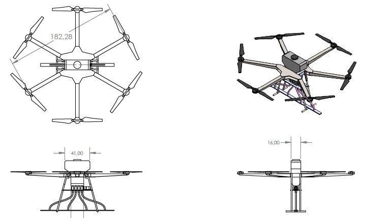 Image for Design of Jajar Legowo 4:1 Row Direct-Seeding Drone Concept