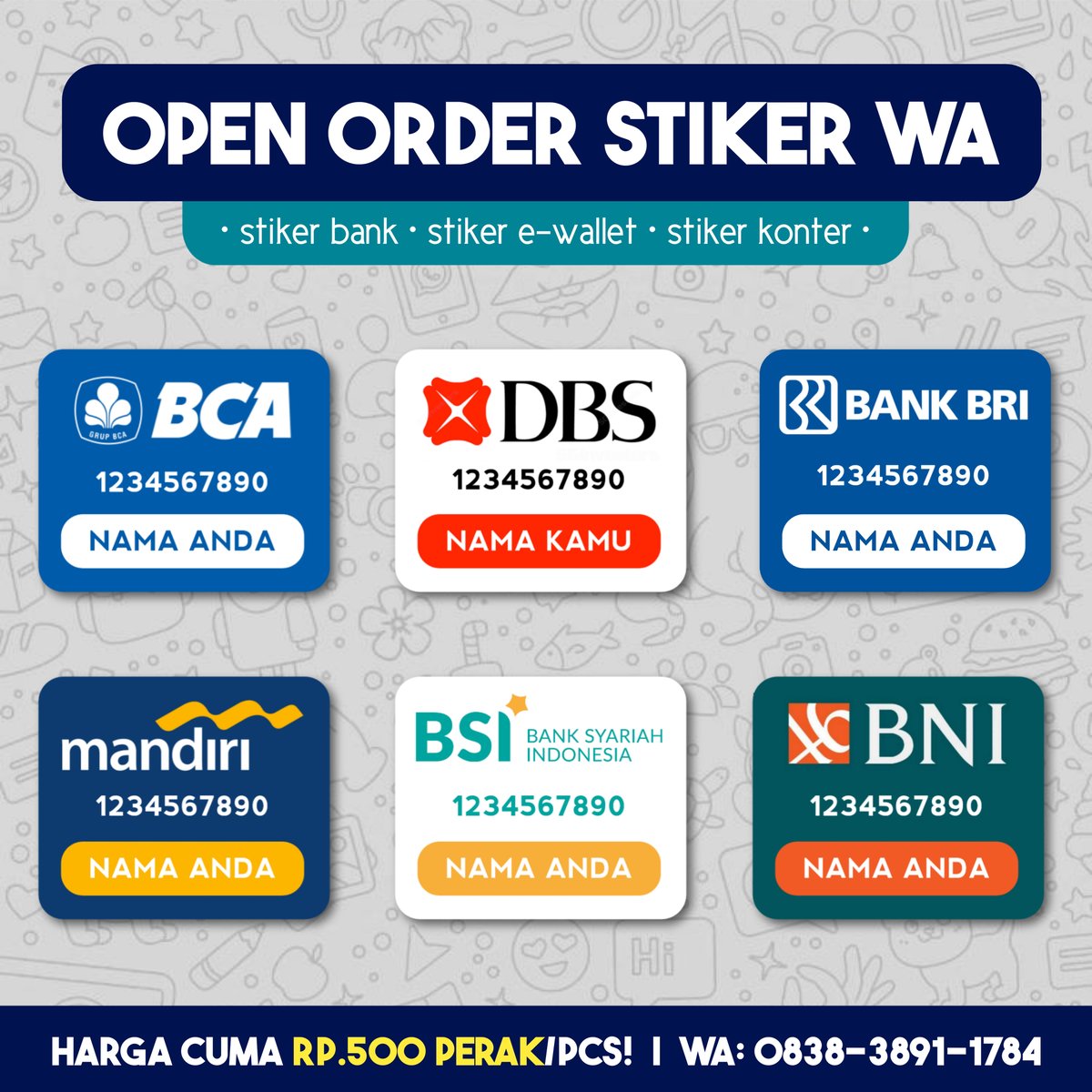 Image for Contoh stiker payment desain A