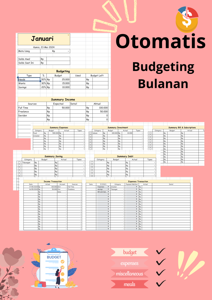 image for Otomatis Budgeting Bulanan  button